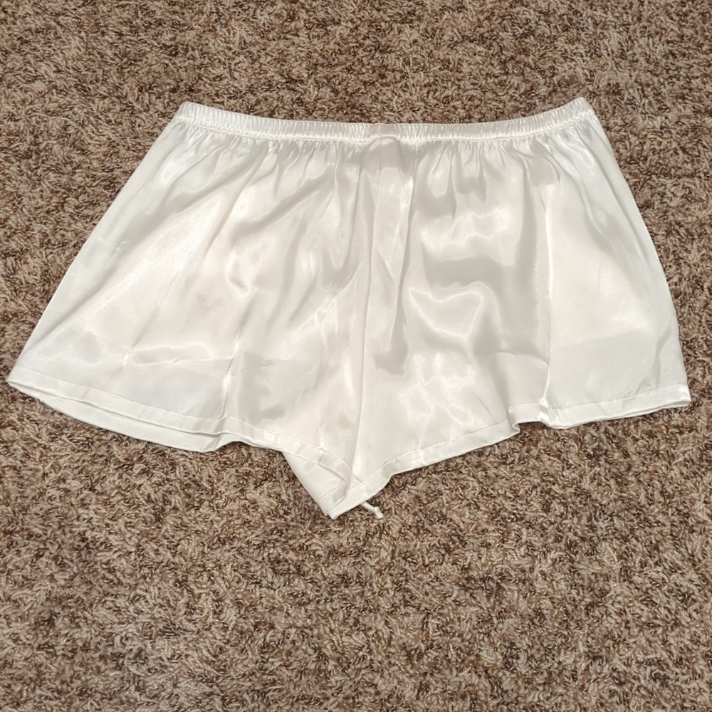 In Bloom by Jonquil white satin baby blue trim bride graphic sleep shorts - Picture 9 of 9